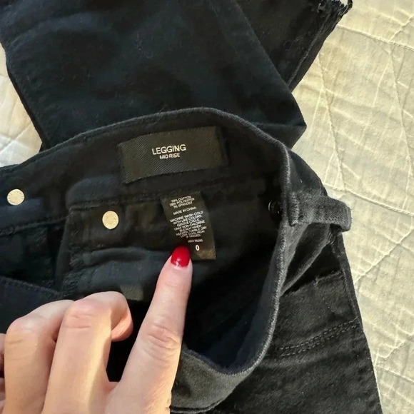 Express Frayed Jean Leggings - 0 - Picture 2 of 4